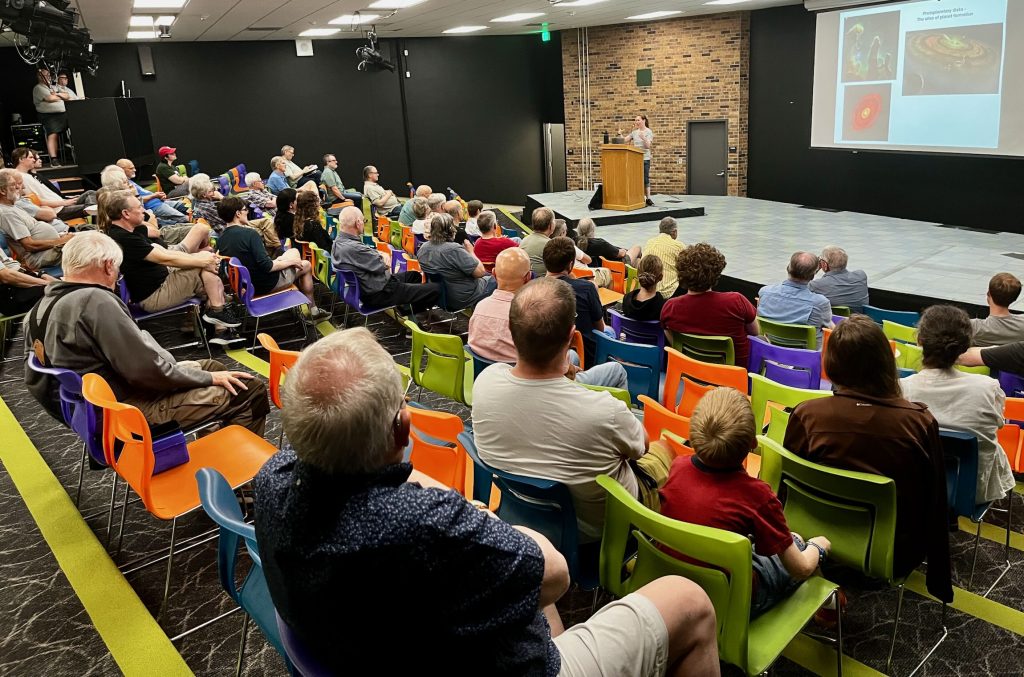 MAS members at a meeting in Theater 300 of Memorial High School.